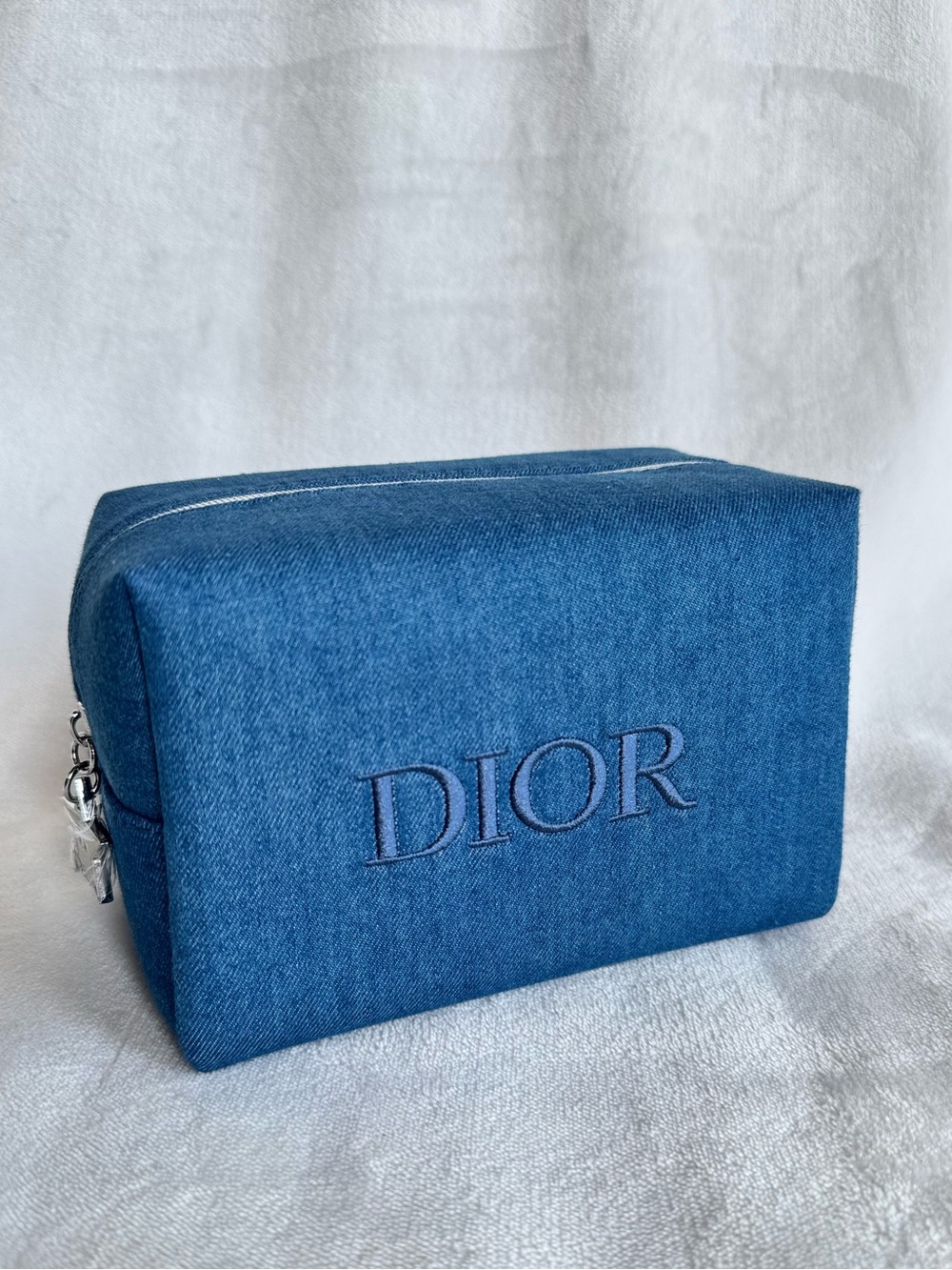 Dior Denim Cosmetic Pouch in Deep Blue GWP brand new